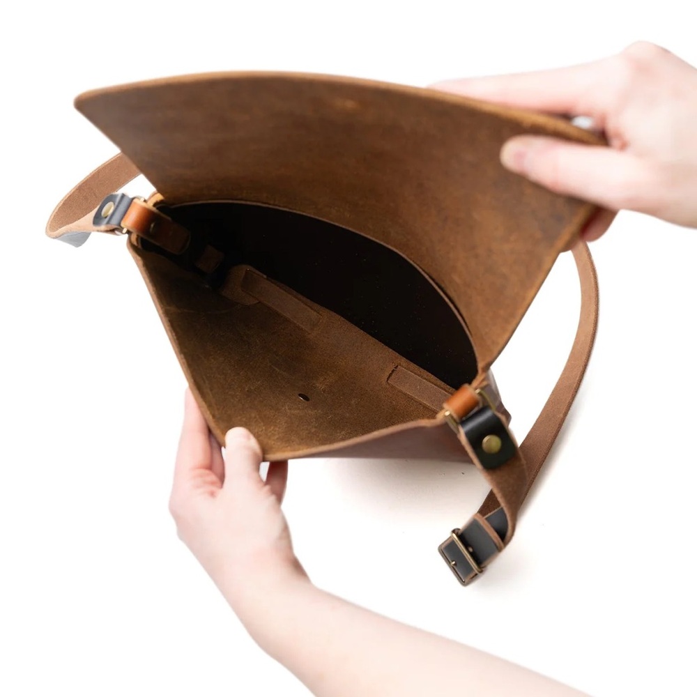 Popov Leather Everyday Satchel - English Tan - Seidel Leather - Picture 7 of 7